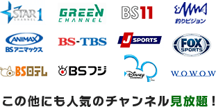 この他にも人気のチャンネル見放題!