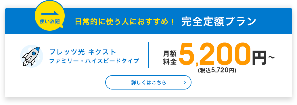 フレッツ光 ネクスト ファミリー・ハイスピードタイプ